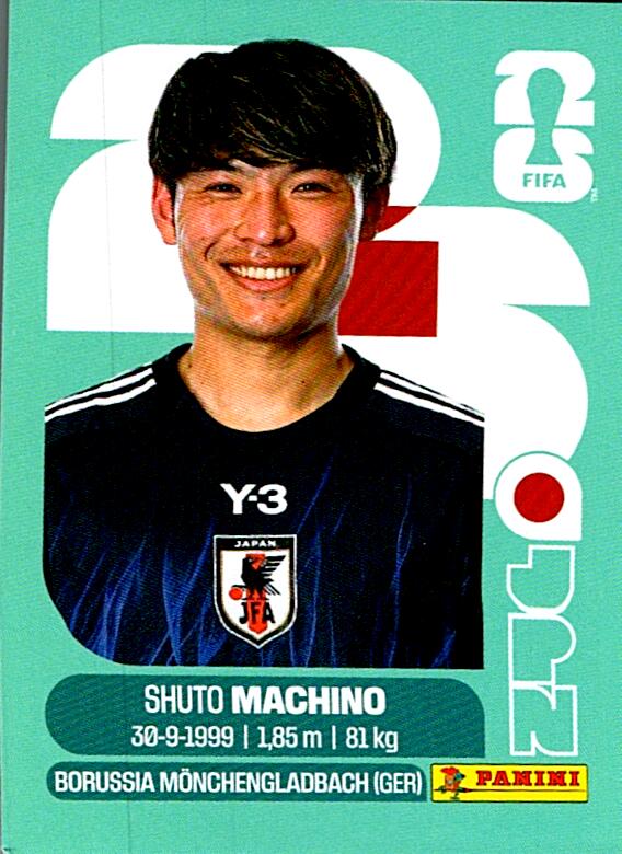 STICKERS FIFA WORLD CUP 2026 SHUTO MACHINO NºJPN 17