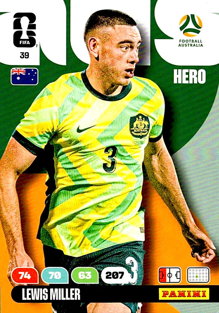 ADRENALYN WORLD CUP 2026 LEWIS MILLER AUSTRALIA Nº39