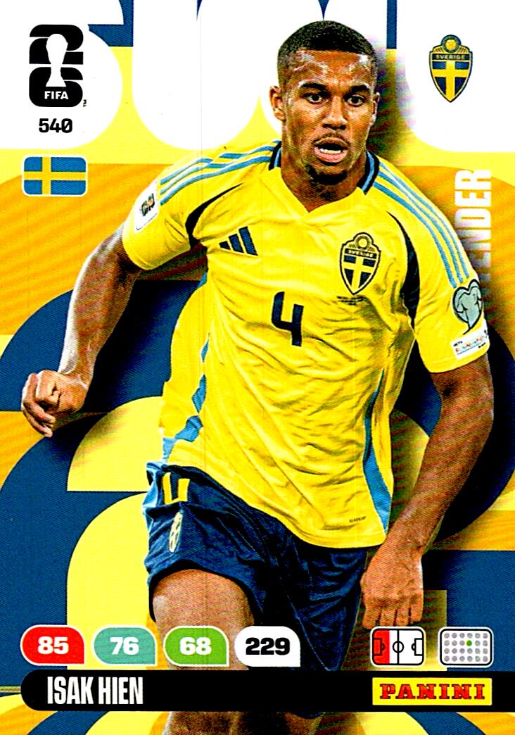 ADRENALYN WORLD CUP 2026 ISAK HIEN SVERIGE Nº540