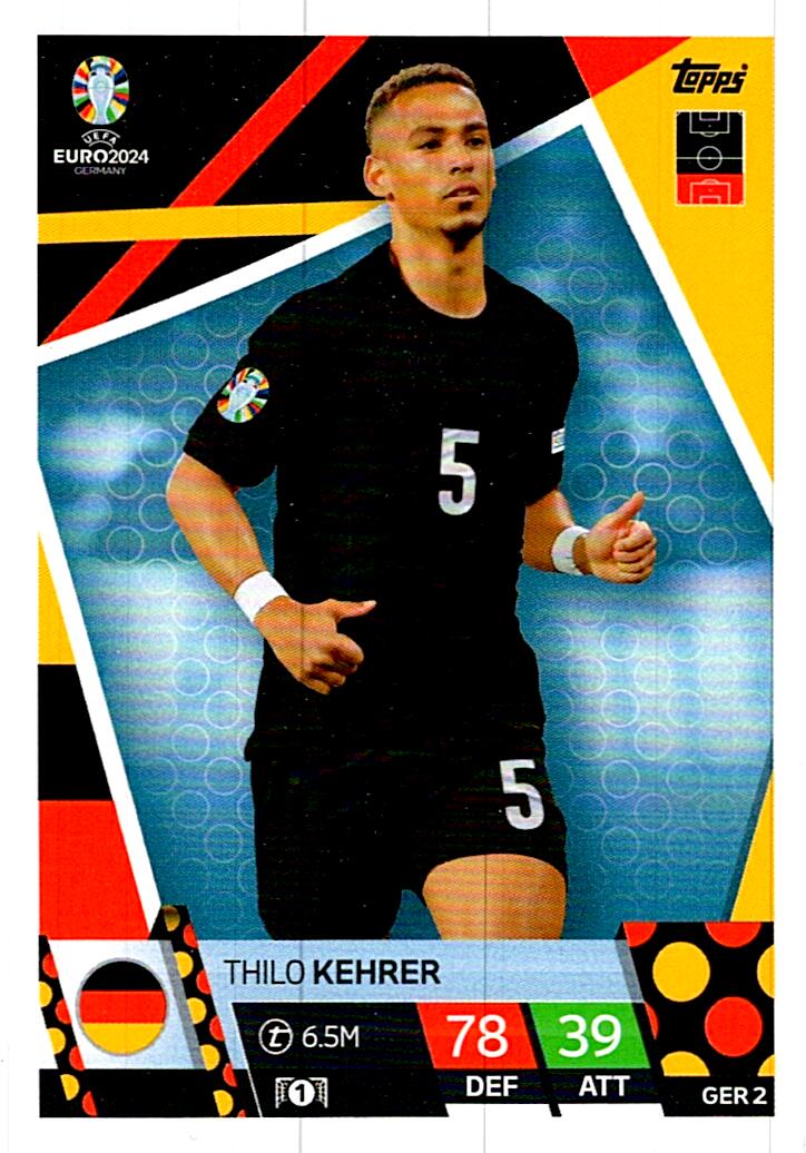 TOPPS MATCH ATTAX UEFA EURO 2024 THILO KEHRER ALEMANIA NºGER2