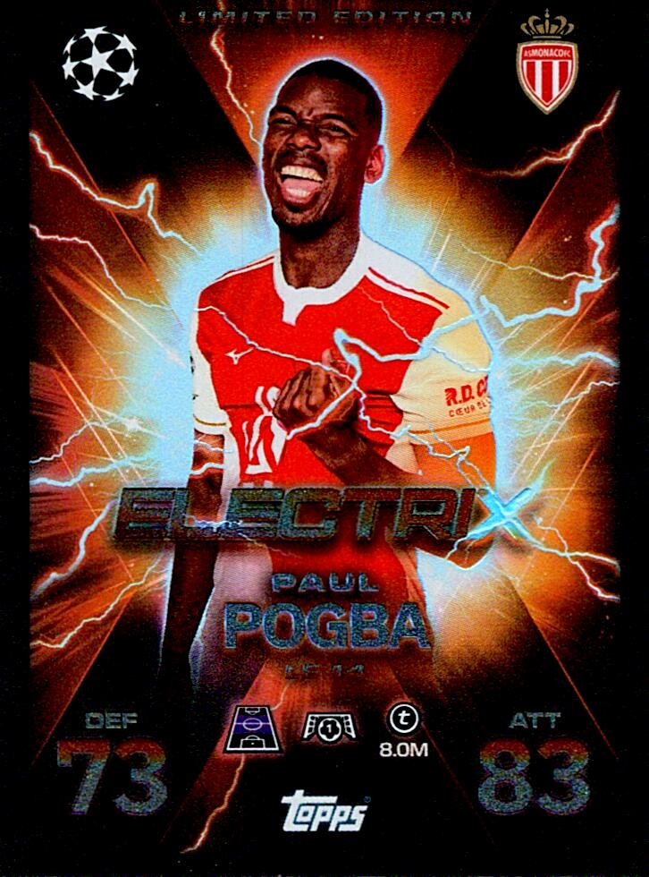 TOPPS MATCH ATTAX EXTRA 2025/26 PAUL POGBA LIMITED EDITION NºLE14