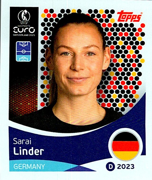 TOPPS WOMEN´S EURO SWITZERLAND 2025 SARAI LINDER Nº178