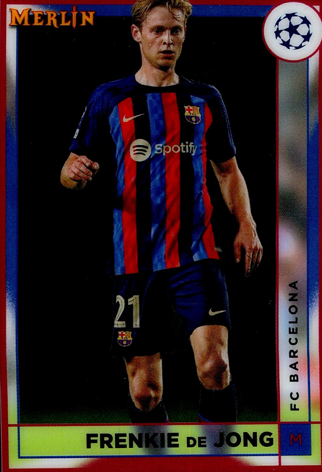 TOPPS MERLIN UCL 2022/2023 FRENKIE DE JONG Nº49
