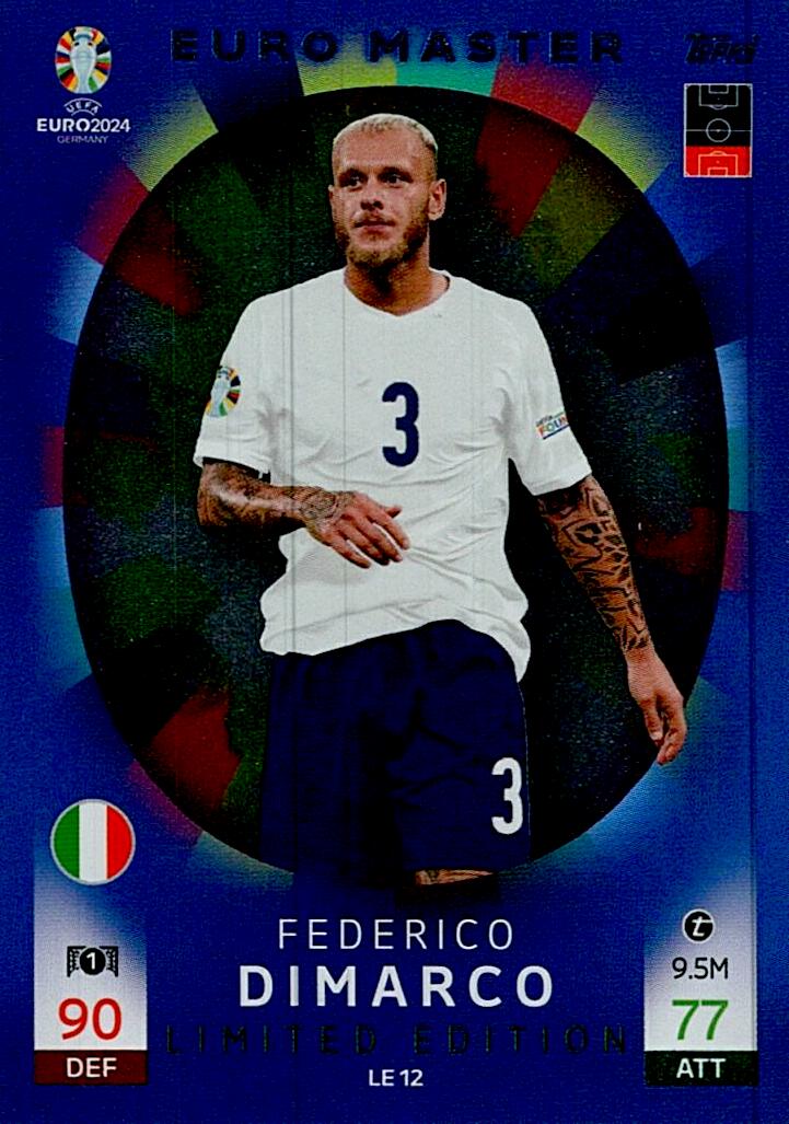 TOPPS MATCH ATTAX UEFA EURO 2024 FEDERICO DIMARCO LIMITED EDITION NºLE12