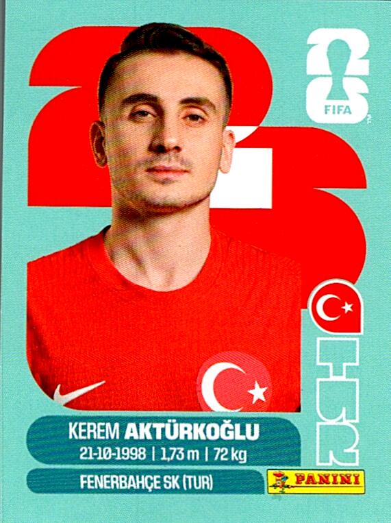 STICKERS FIFA WORLD CUP 2026 KEREM AKTÜRKOGLU NºTUR 19