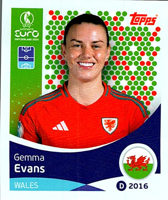 TOPPS WOMEN´S EURO SWITZERLAND 2025 GEMMA EVANS Nº274