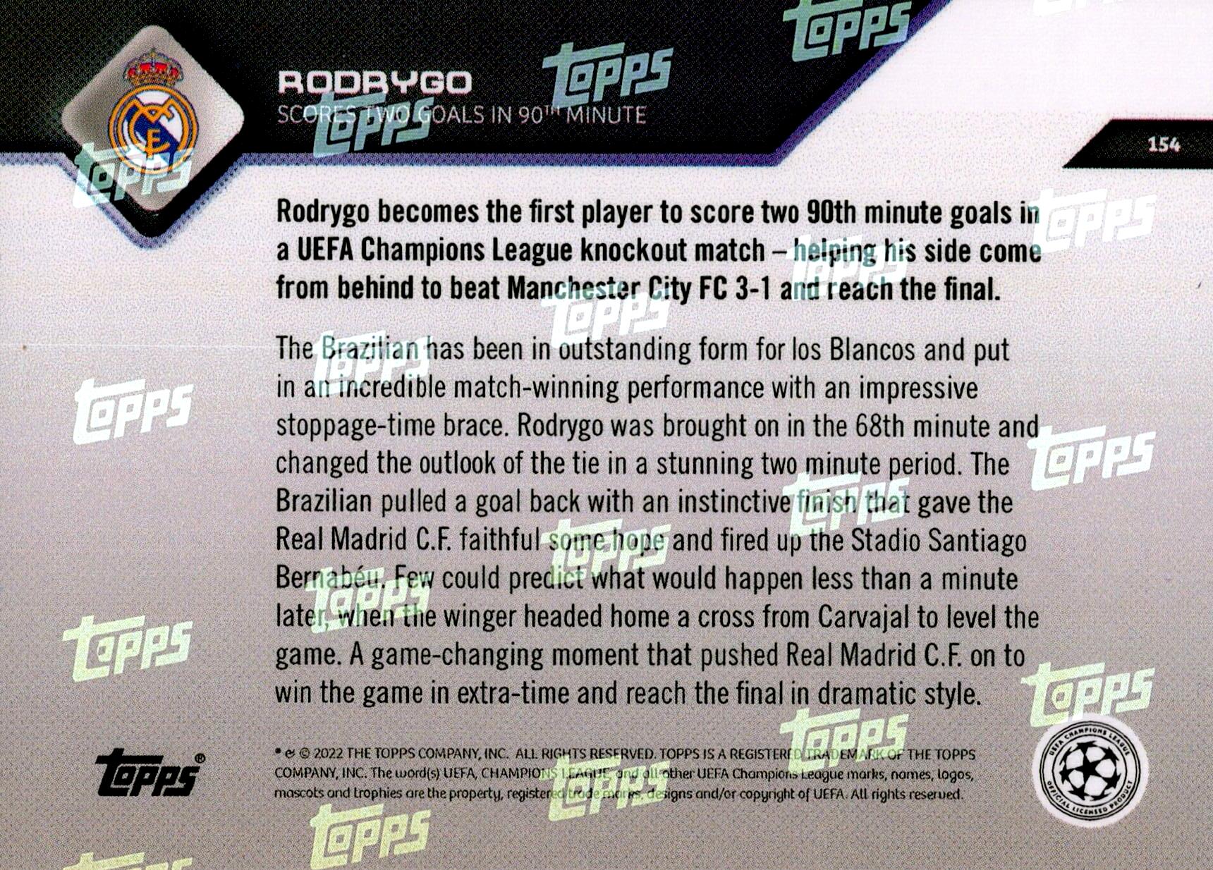 TOPPS NOW 2022 RORYGO Nº154