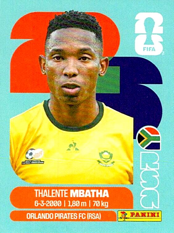 STICKERS FIFA WORLD CUP 2026 THALENTE MBATHA NºRSA 12