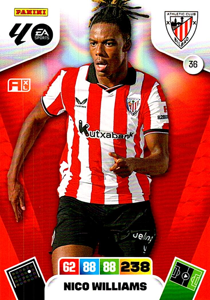 ADRENALYN LA LIGA 2025/2026 NICO WILLIAMS ATHLETIC CLUB Nº36