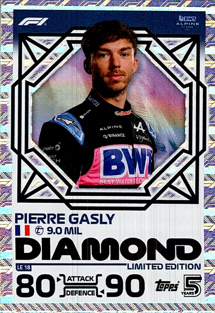 TOPPS TURBO ATTAX 2024 PIERRE GASLY DIAMOND LE18