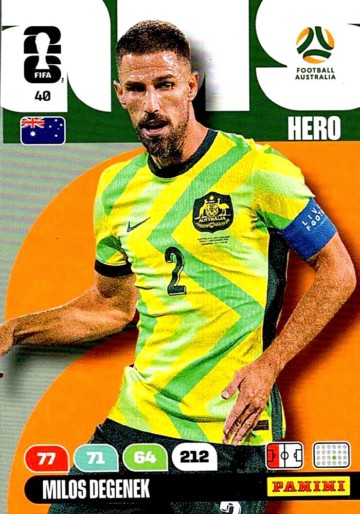 ADRENALYN WORLD CUP 2026 MILOS DEGENEK AUSTRALIA Nº40
