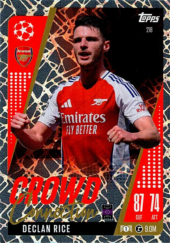 Match Attax Extra 2025 Declan Rice Crowd Connection nº218