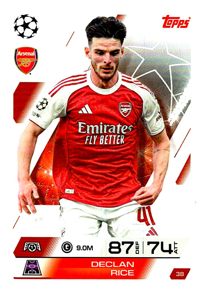 MATCH ATTAX CHAMPIONS LEAGUE 2025/2026 DECLAN RICE Nº38