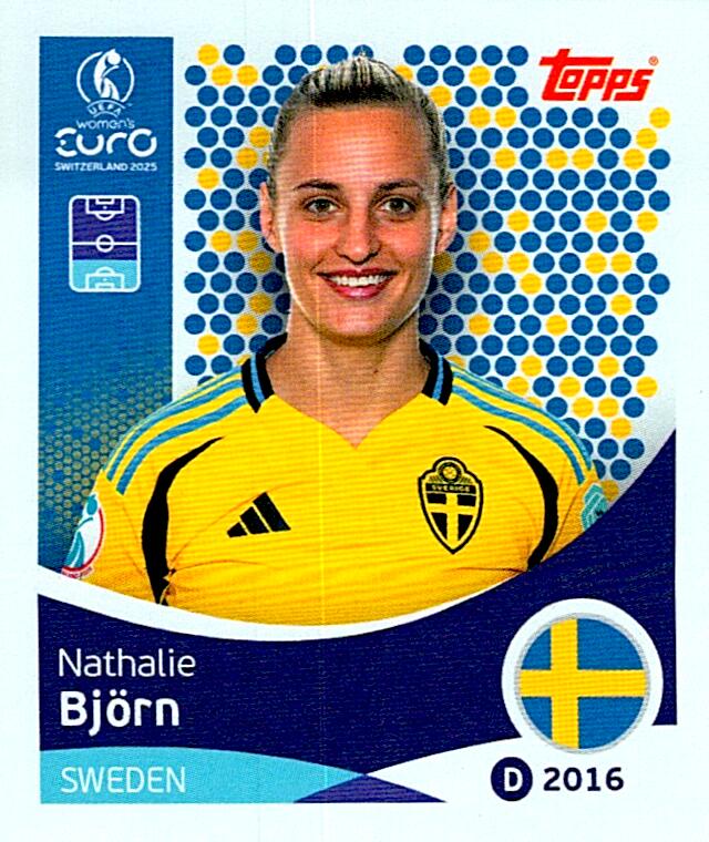 TOPPS WOMEN´S EURO SWITZERLAND 2025 NATHALIE BJÖRN Nº227