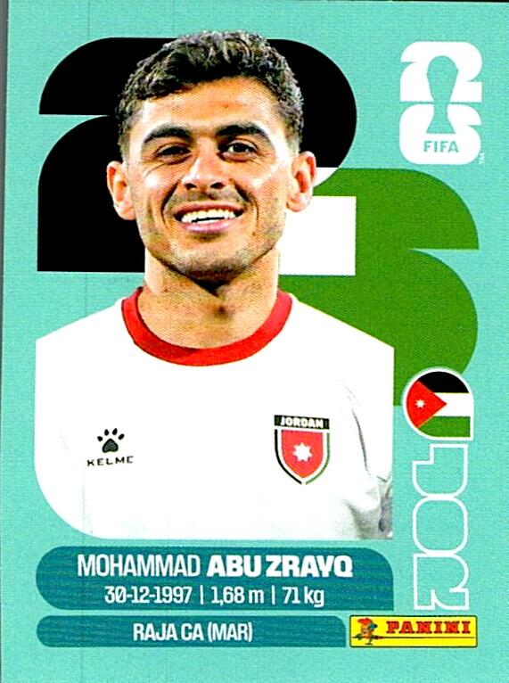 STICKERS FIFA WORLD CUP 2026 MOHAMMAD ABU ZRAYQ NºJOR 19