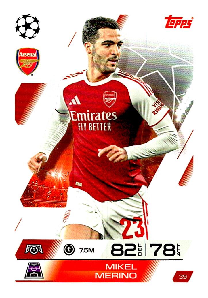 MATCH ATTAX CHAMPIONS LEAGUE 2025/2026 MIKEL MERINO Nº39