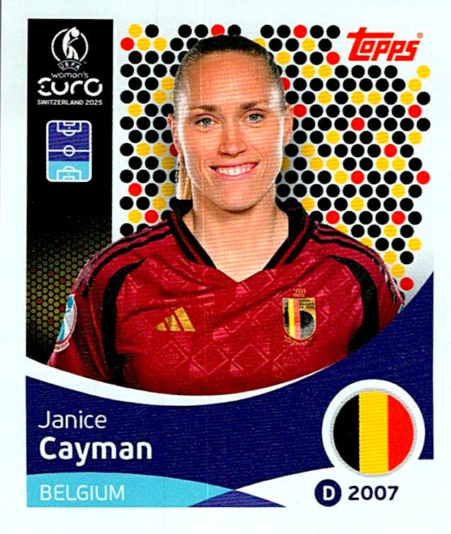 TOPPS WOMEN´S EURO SWITZERLAND 2025 JANICE CAYMAN Nº131