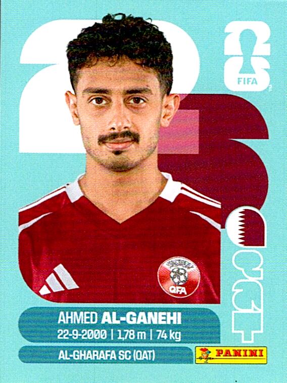 STICKERS FIFA WORLD CUP 2026 AHMED AL-GANEHI NºQAT 19