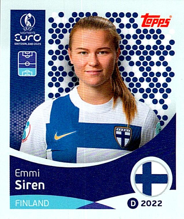 TOPPS WOMEN´S EURO SWITZERLAND 2025 EMMI SIREN Nº83