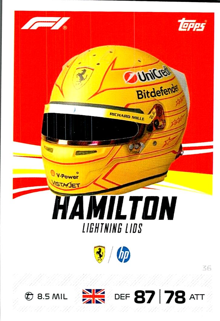 TURBO ATTAX FORMULA 1 2026 LEWIS HAMILTON Nº36