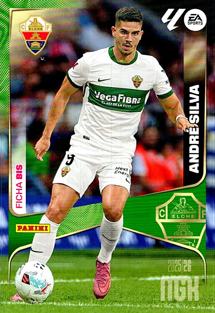 MEGACRACKS 2025/2026 ANDRE SILVA ELCHE CF Nº142BIS TERCERA EDICION