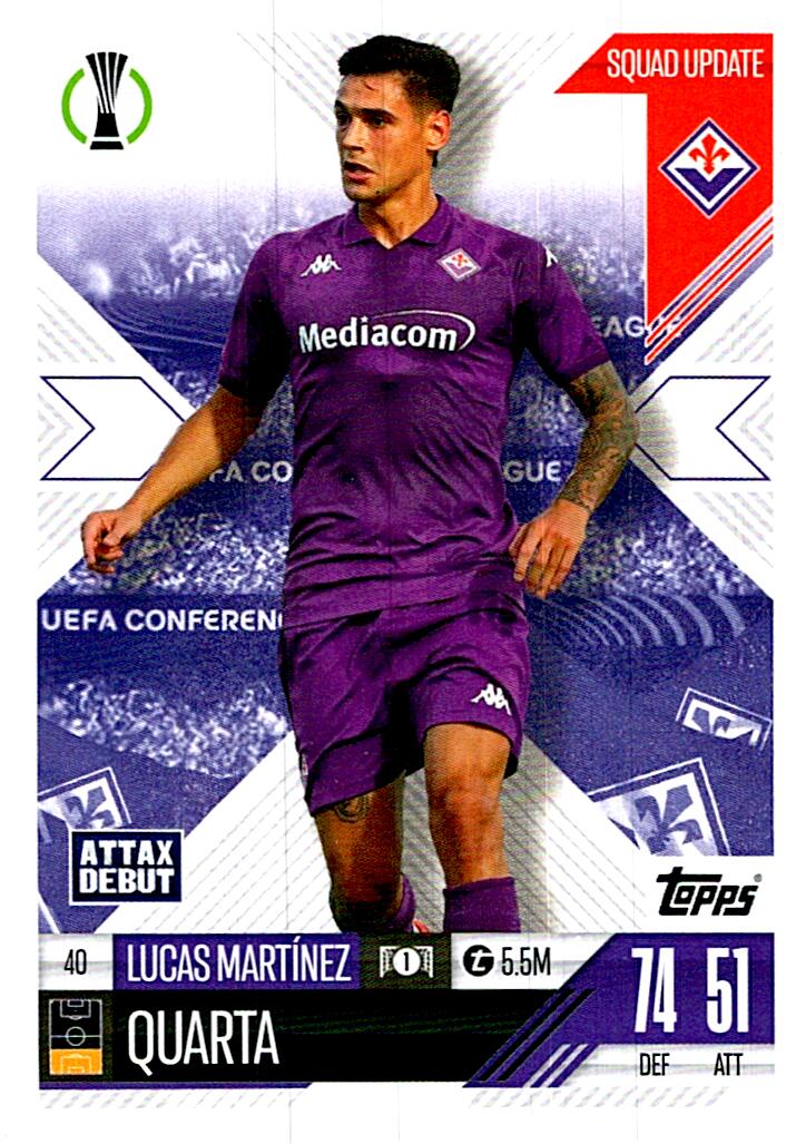 Match Attax Extra 2025 Lucas Martínez Quarta nº40