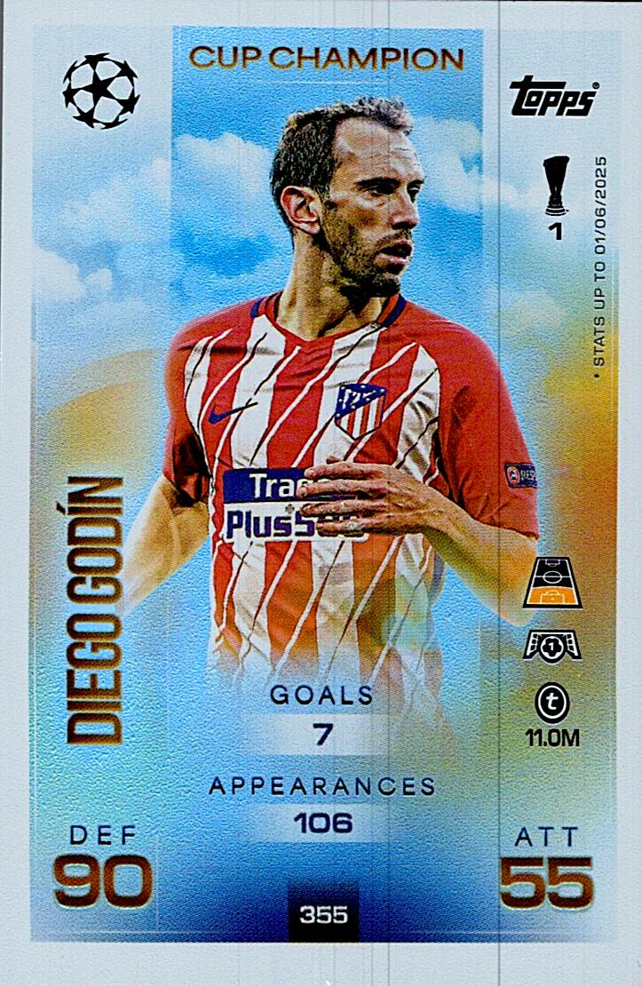 MATCH ATTAX CHAMPIONS LEAGUE 2025/2026 GODIN CUP CHAMPION Nº355