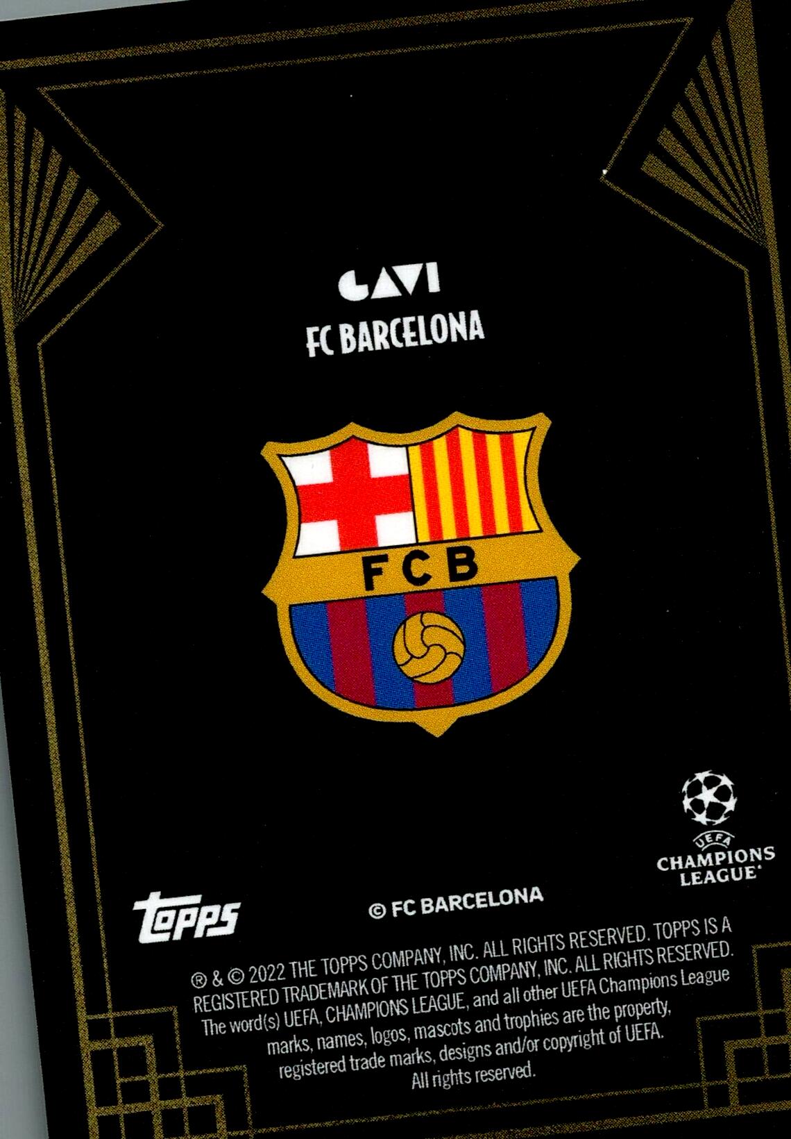 TOPPS DECO CHAMPIONS LEAGUE 2021/2022 GAVI GOLDEN GREAT