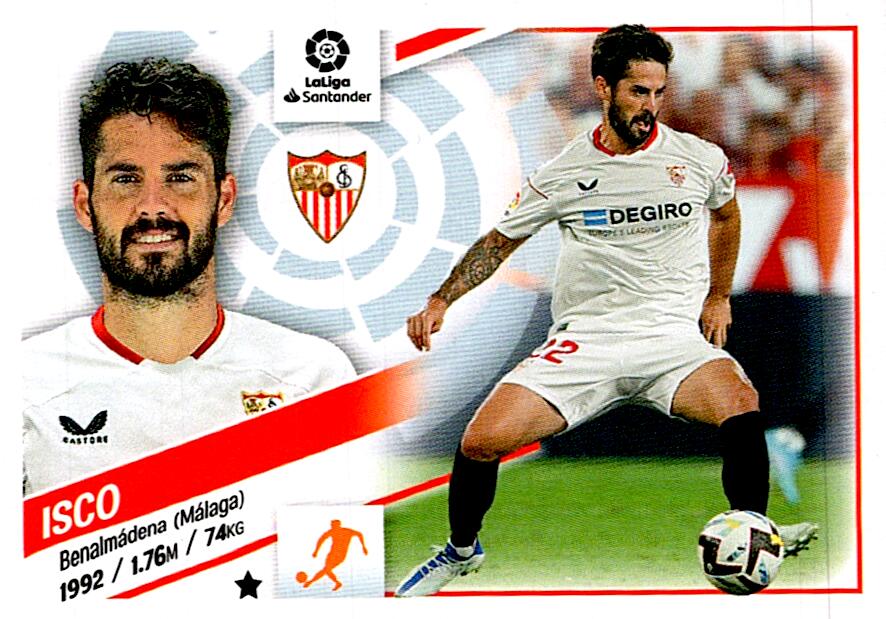 Cromo Liga Este 2022/2023 ISCO ULTIMO FICHAJE Nº42 TERCERA EDICION