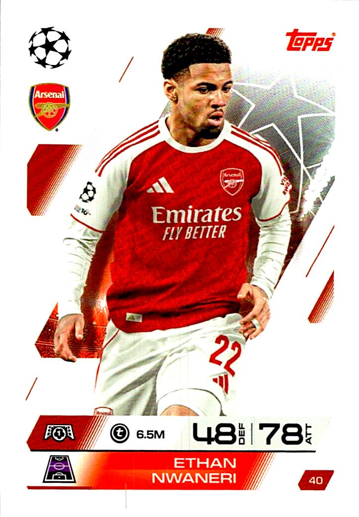 MATCH ATTAX CHAMPIONS LEAGUE 2025/2026 ETHAN NWANERI Nº40
