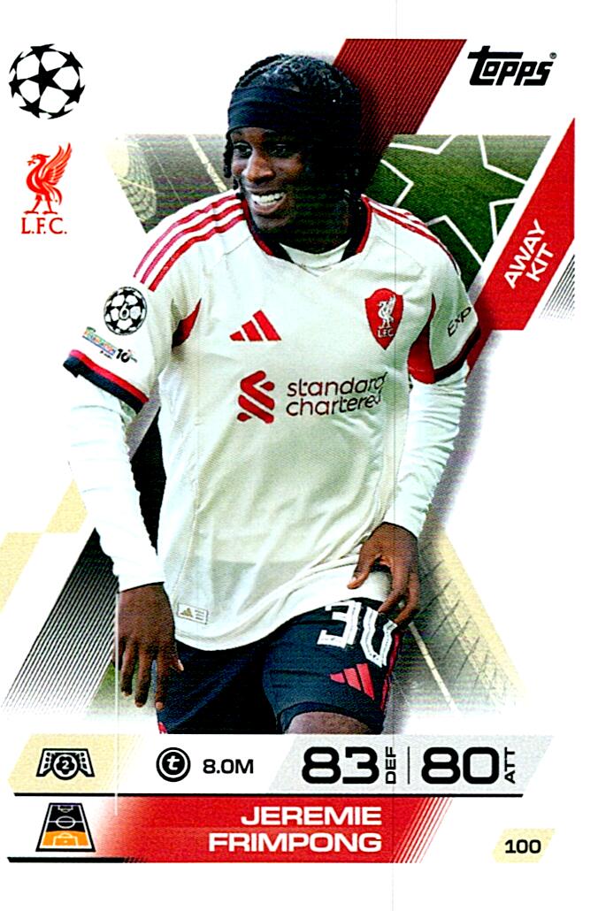 TOPPS MATCH ATTAX EXTRA 2025/26 JEREMIE FRIMPONG Nº100