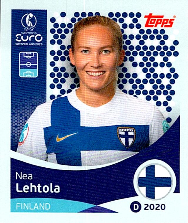 TOPPS WOMEN´S EURO SWITZERLAND 2025 NEA LEHTOLA Nº84