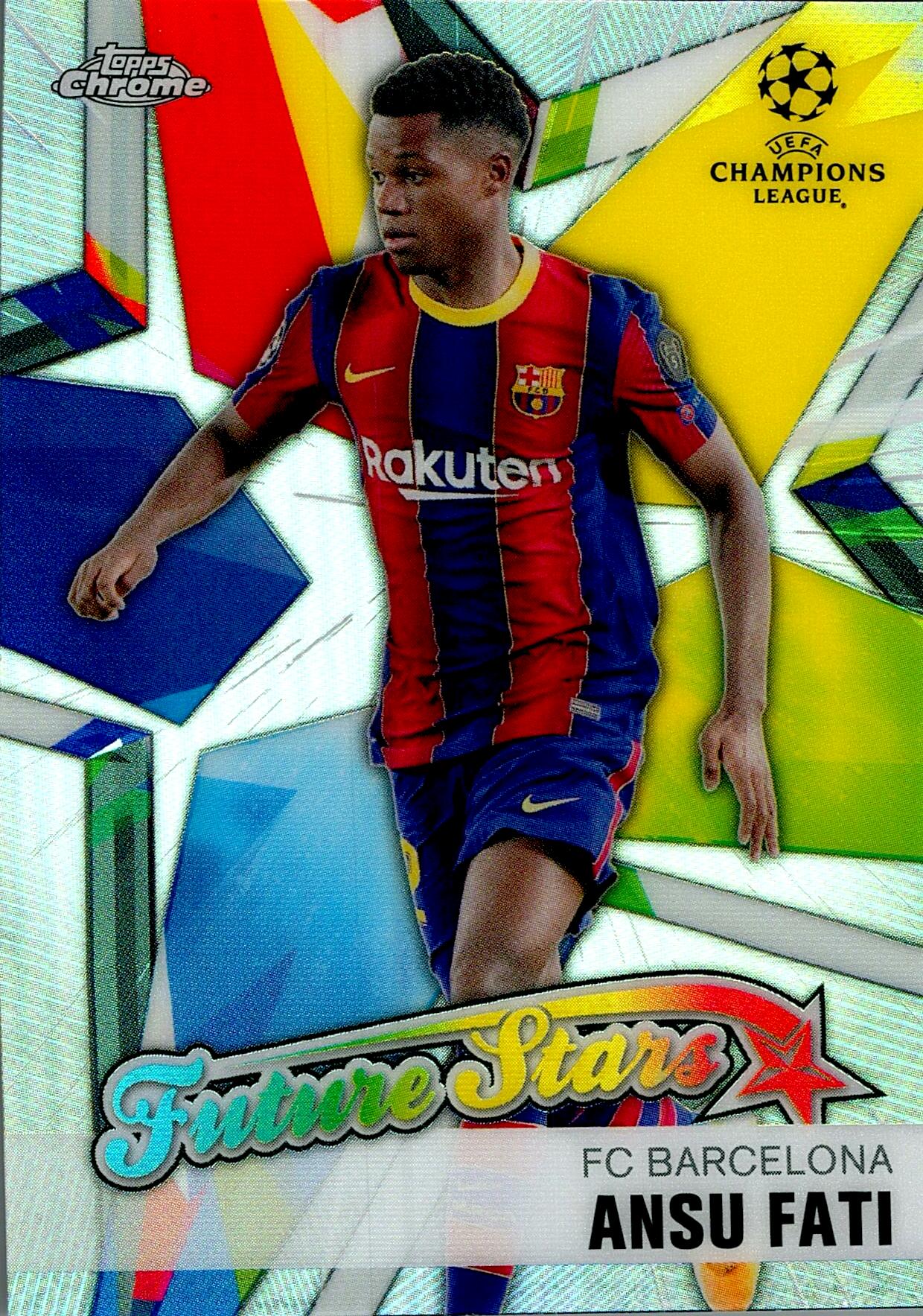 TOPPS CHROME UCL 2020/2021 ANSU FATI FUTURE STARS NºFS-AF