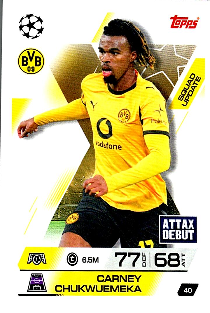 TOPPS MATCH ATTAX EXTRA 2025/26 CARNEY CHUKWUEMEKA Nº40