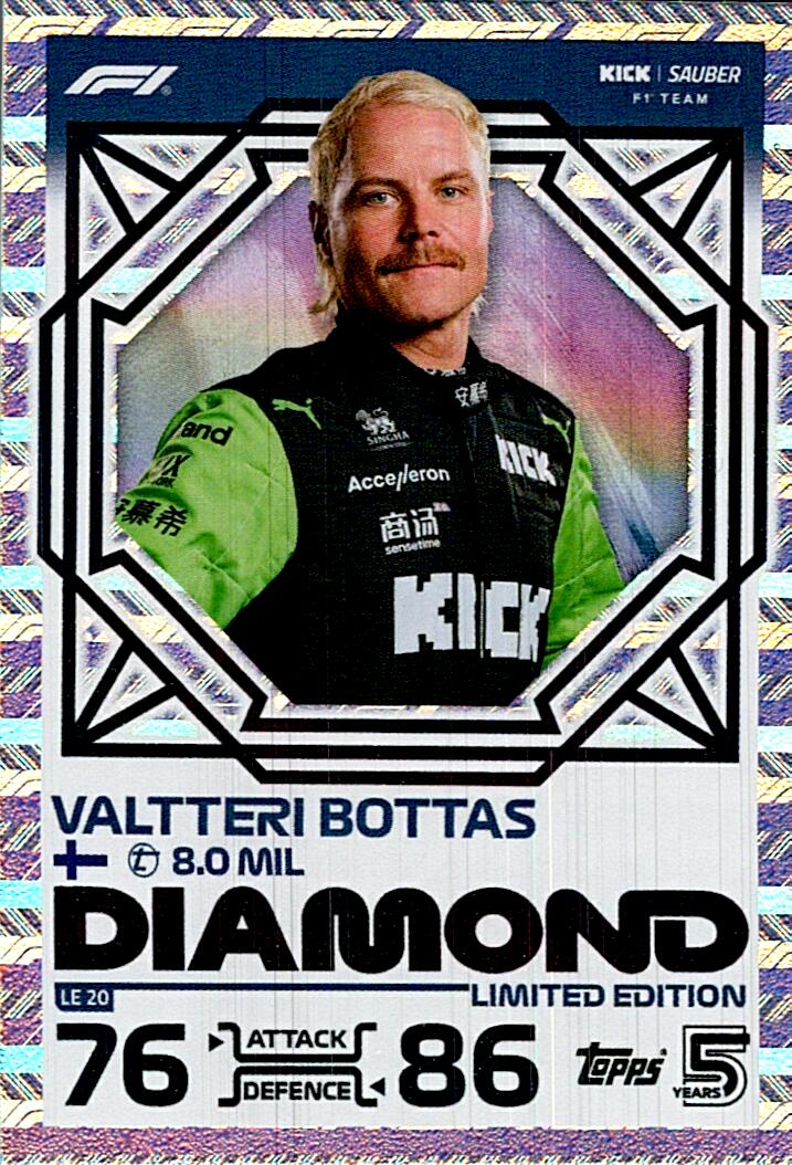 TOPPS TURBO ATTAX 2024 VALTTERI BOTTAS DIAMOND LE20