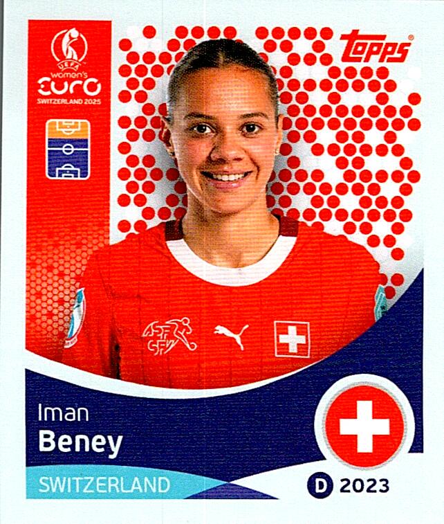 TOPPS WOMEN´S EURO SWITZERLAND 2025 IMAN BENEY Nº40