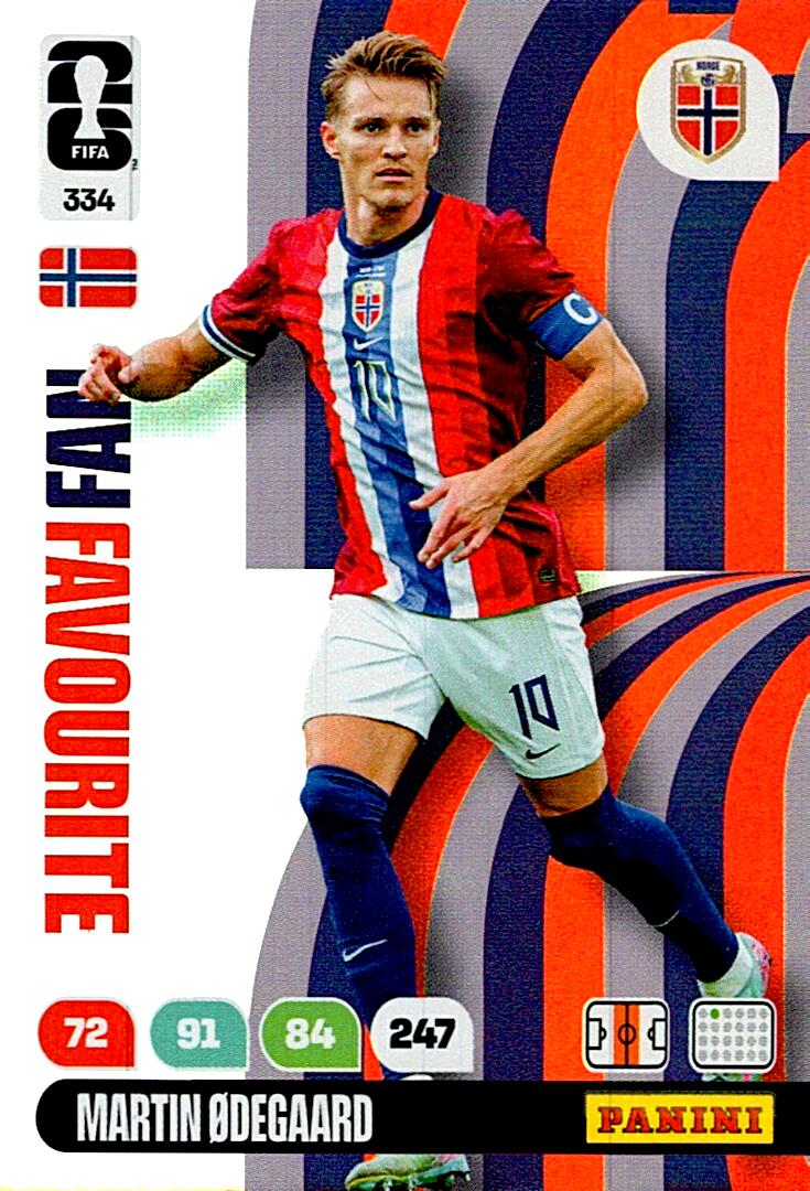 ADRENALYN WORLD CUP 2026 MARTIN ODEGAARD NORWAY FANS FAVOURITE Nº334