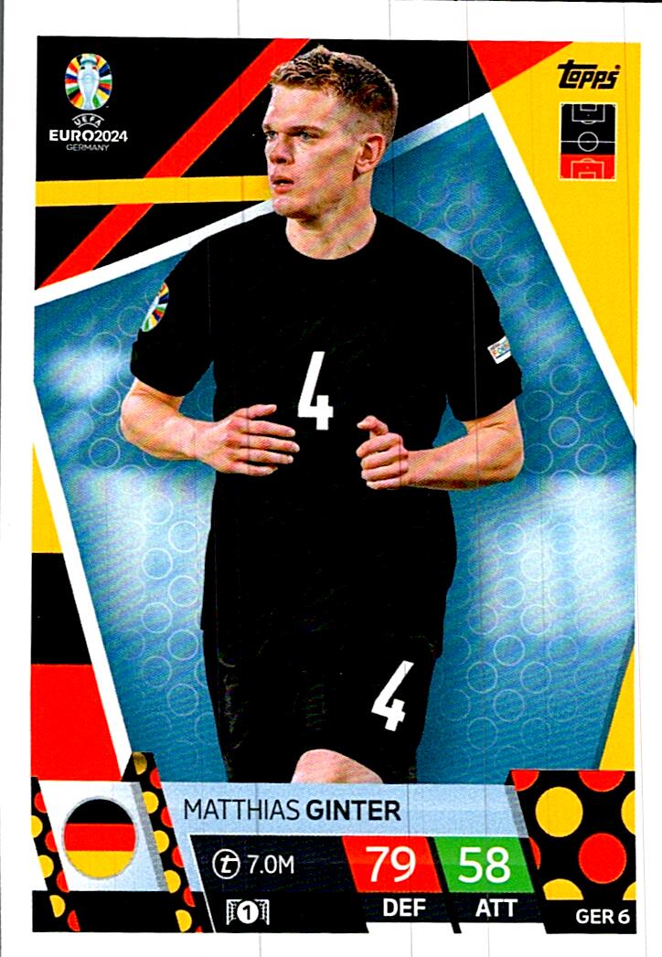 TOPPS MATCH ATTAX UEFA EURO 2024 MATTHIAS GINTER ALEMANIA NºGER6