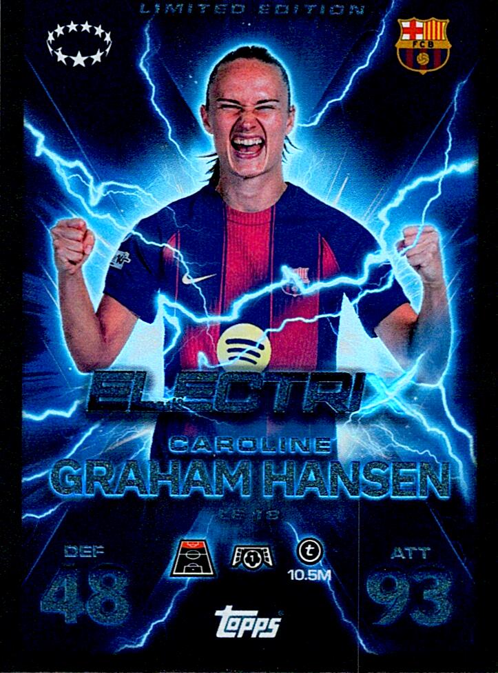 TOPPS MATCH ATTAX EXTRA 2025/26 CAROLINE GRAHAM HANSEN LIMITED EDITION NºLE18