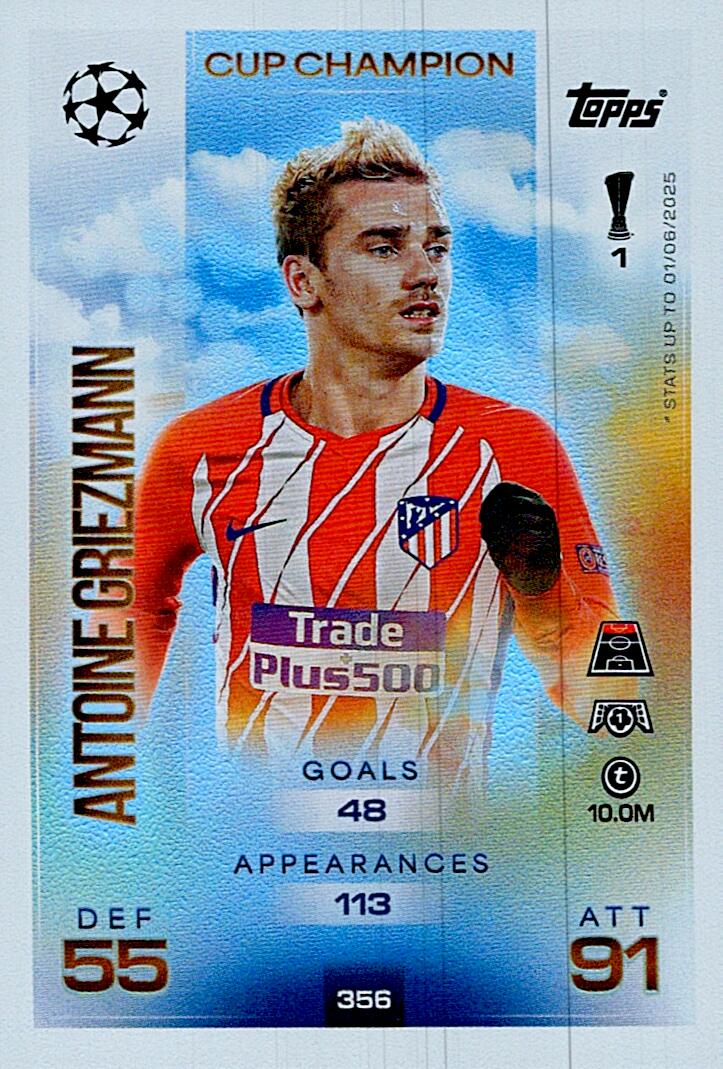 MATCH ATTAX CHAMPIONS LEAGUE 2025/2026 GRIEZMANN CUP CHAMPION Nº356
