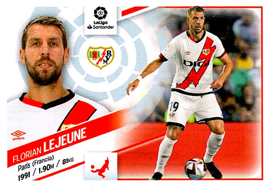 Cromo Liga Este 2022/2023 LEJEUNE RAYO VALLECANO Nº9 TERCERA EDICION