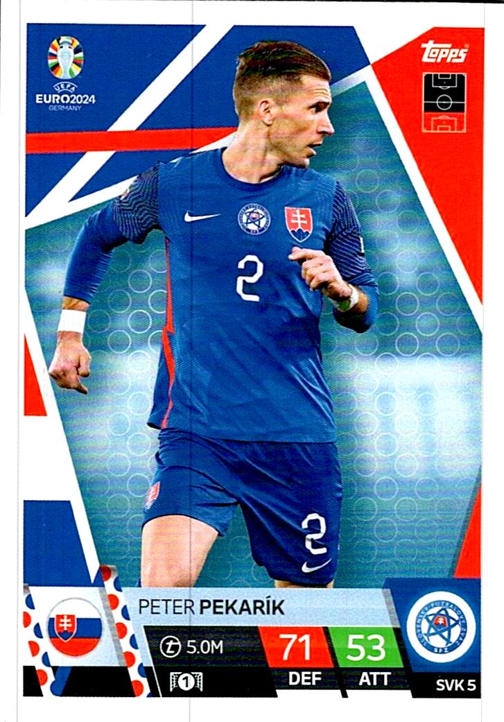 TOPPS MATCH ATTAX UEFA EURO 2024 PETER PEKARIK ESLOVAQUIA NºSVK5