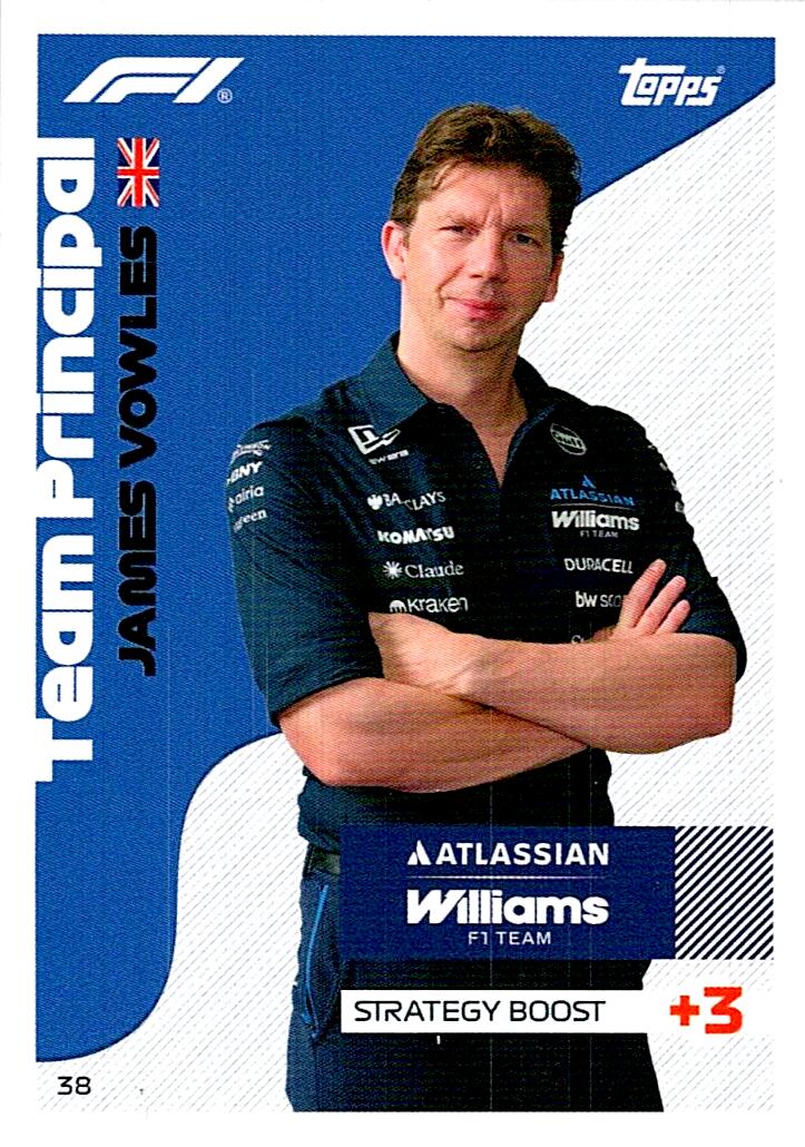 TURBO ATTAX FORMULA 1 2026 JAMES VOWLES Nº38