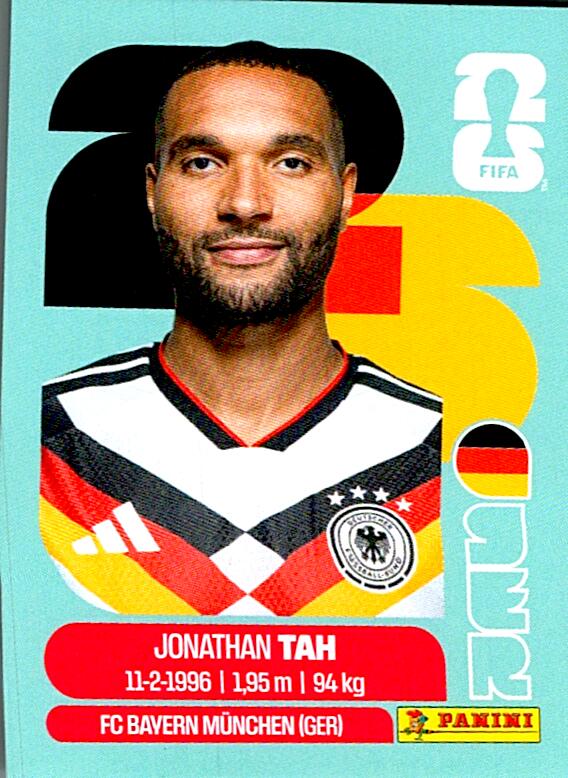 STICKERS FIFA WORLD CUP 2026 JONATHAN TAH NºGER 3