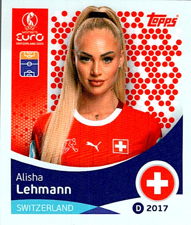 TOPPS WOMEN´S EURO SWITZERLAND 2025 ALISHA LEHMANN Nº42