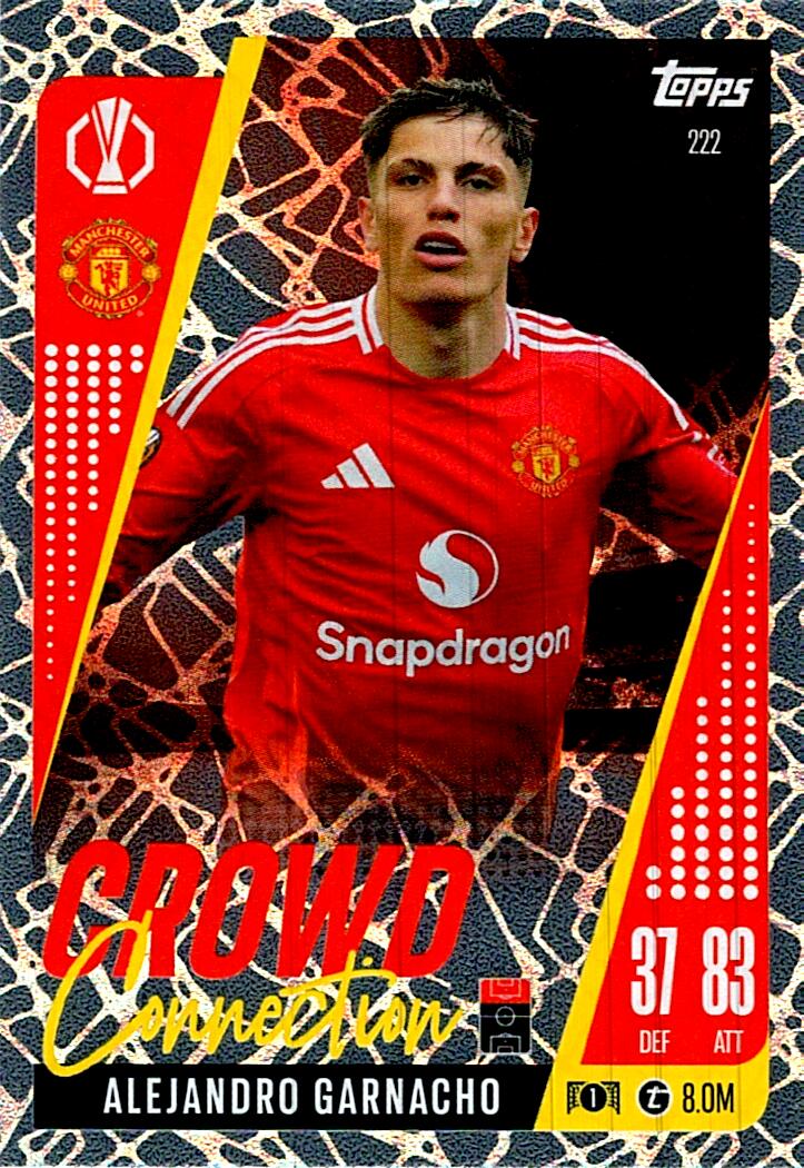 Match Attax Extra 2025 Alejandro Garnacho Crowd Connection nº222