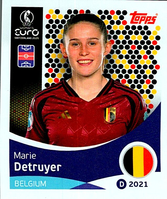 TOPPS WOMEN´S EURO SWITZERLAND 2025 MARIE DETRUYER Nº134