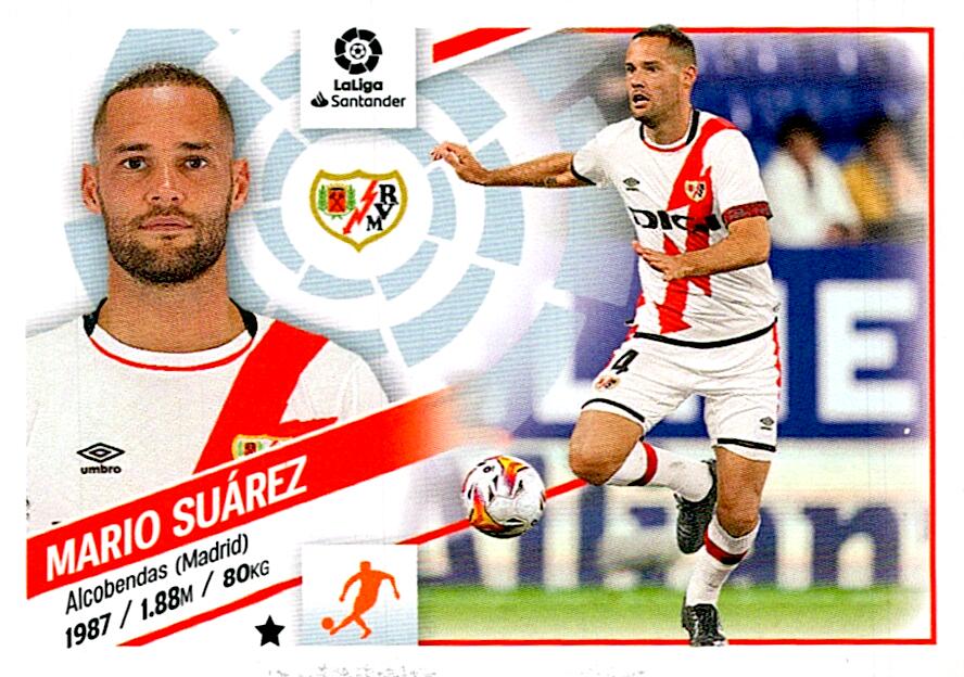 Cromo Liga Este 2022/2023 MARIO SUAREZ RAYO VALLECANO Nº10