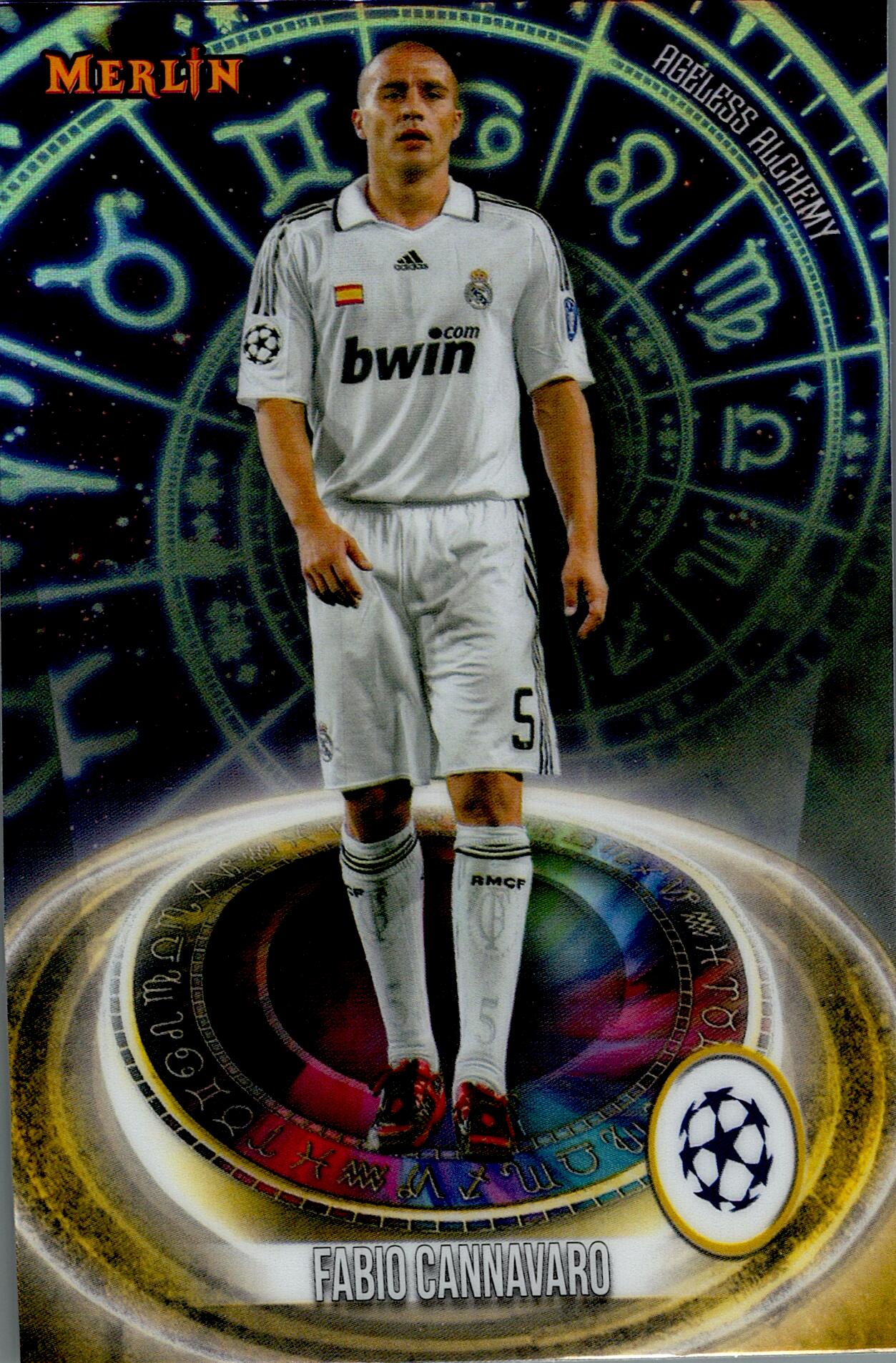 TOPPS MERLIN UCL 2023/2024 FABIO CANNAVARO SGELESS ALCHEMY NºAA-3