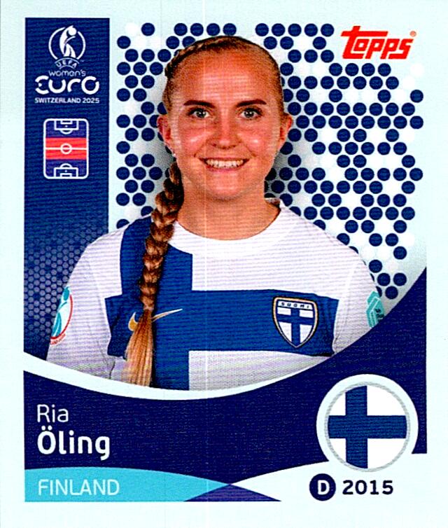 TOPPS WOMEN´S EURO SWITZERLAND 2025 RIA ÖLING Nº86
